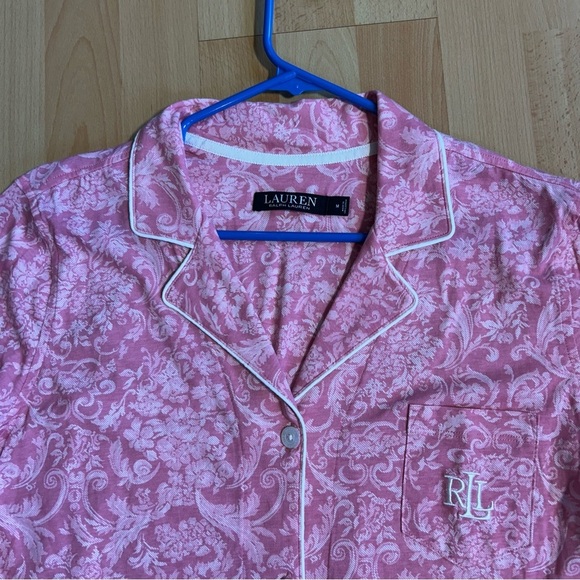 NWT Ralph Lauren Pink Paisley Jersey Pajama Dress Preppy Trad Wife - Picture 9 of 10